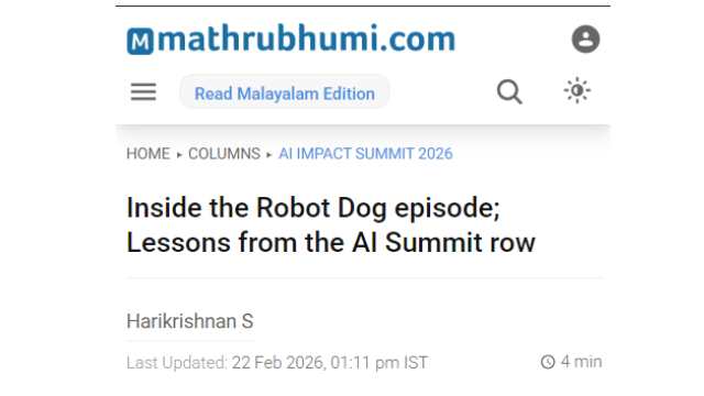 Mathrubhumi Article